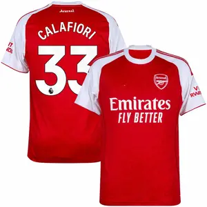 Arsenal Saka #33 Home Jersey 2025/26 – Unisex Red Champions League Soccer Shirt, Stadium Fan Match Day Top