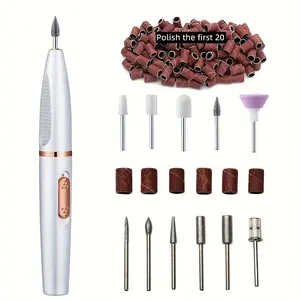 New Nail Drill Machine USB Rechargeable Portable Lightweight Compact Electric Nail File, Nail Trimmer File, Nail Grinding Tool, Manicure Pedicure Tool for Smooth Nails, Easy to Use at Home or Salon