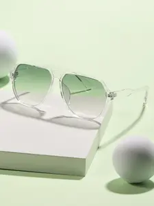 Vintage Dual-bridge Aviator Frames Sunglasses with Colored Lenses, Unisex Lightweight Durable Shades for Vacation Casual Fashion Outdoor Events Driving Gifts, Trendy Casual Sunglasses