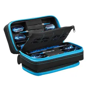 Casemaster Plazma Pro Dart Case Black with Blue Trim and Phone Pocket