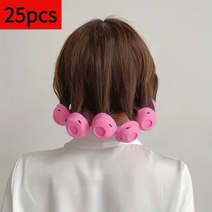 25Pcs Heatless Hair Curlers for All Hair Types, Heat-Free Curling Styling Tools for Permanent & Natural Waves, Easy-to-Use Hair Accessories, Perfect for Daily Hairstyling, Home Hair Kit