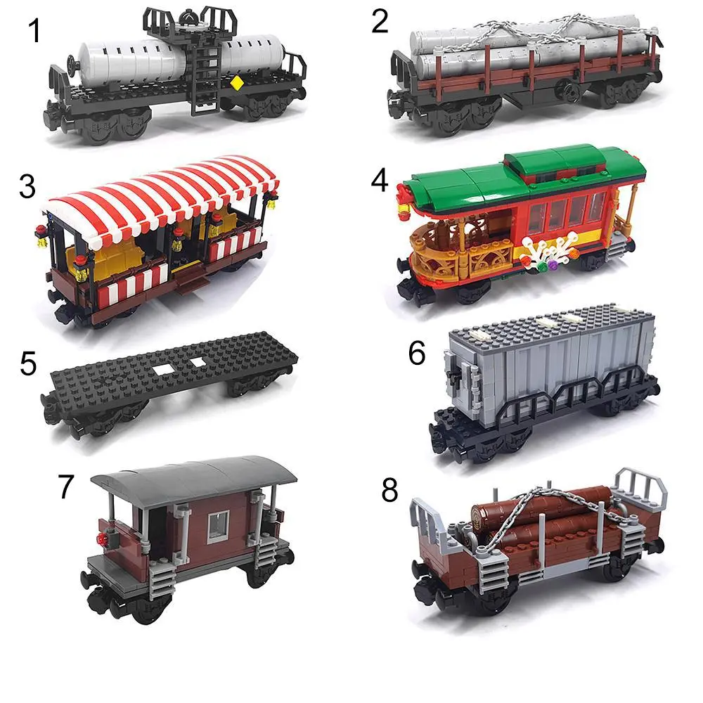 Train Building Blocks, 1 Box DIY Train Carriage Blocks Set, Creative and Educational Building Blocks for Teenager, STEM Building Blocks, Building Sets, Building Blocks Model