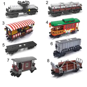 Train Building Blocks, 1 Box DIY Train Carriage Blocks Set, Creative and Educational Building Blocks for Teenager, STEM Building Blocks, Building Sets, Building Blocks Model