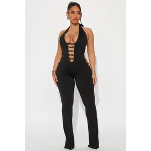 London Cut Out Jumpsuit - Black