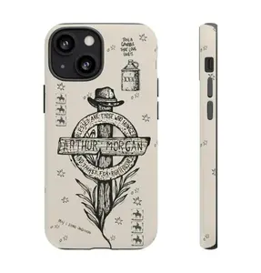 Red Dead Redemption 2 Arthur Morgan Phone Case for iPhone 17 16 15 14 Pro Max Plus RDR2 Cowboy May I Stand Unshaken Western Vintage Sketch Slim Cover