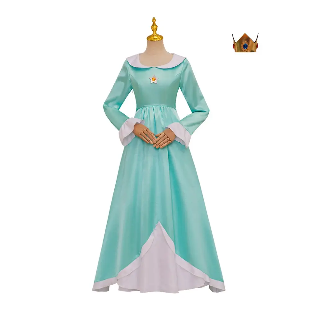 Women's Rosalina Elegant Cosmic Print Sparkle Evening Dress - Hip-Fit Special Occasion Wear for Party, Character Presentations, Convention Appearances, Cosplay Costume Set, Stage Performances, Themed Events