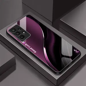 Suitable for [Galaxy A53 5g] Simple silk gradient glass phone case, affordable, fully shockproof, drop-proof and wear-resistant-888