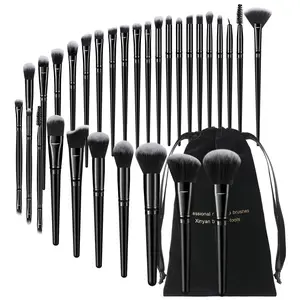 Professional Makeup Brush Set with Storage Bag, 30pcs/set Multifunctional Makeup Brushes for Foundation, Powder, Concealers, Eye Shadows, Makeup Accessories, Makeup Brush Kit