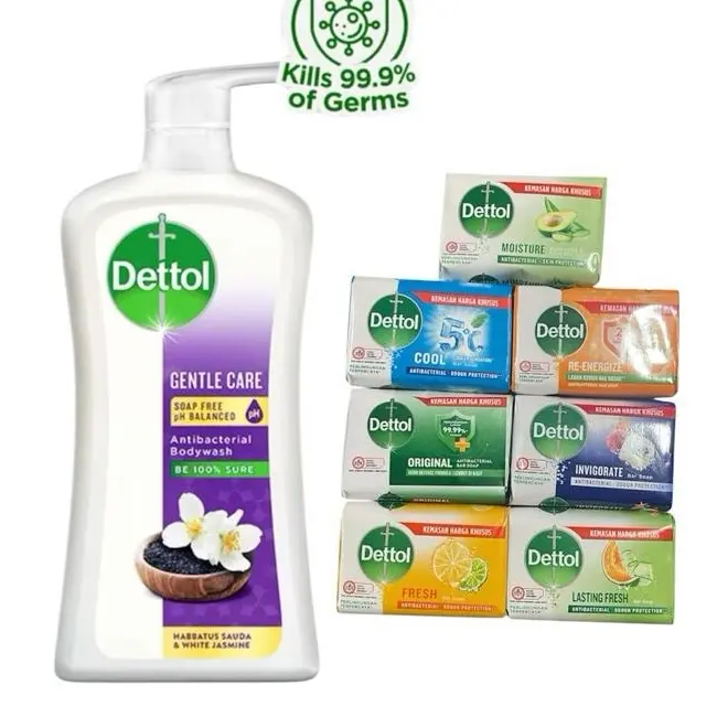 Dettol Limited Edition Antibacterial Body Wash, Gentle Care Habbatus Sauda & White Jasmine (900ml) - Body Care Cleanser for Adults, Aluminum-Free, Kills 99.9% of Germs for Daily Use, Multi-Pack Compatible