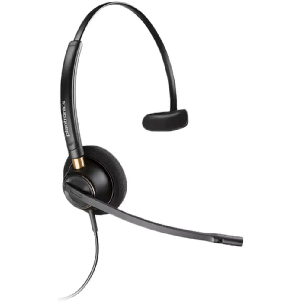 Poly EncorePro 510 Mono Headset - Lightweight Headphone with Quick Disconnect, Compatible for Mobile Devices, High-Quality Audio for PC Gaming & Phone Use