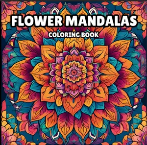 Blooming Mandalas: Coloring for Calm Softcover Flower Mandala Coloring Book for Relaxation Stress Relief Mindfulness & Creativity 50 Unique Designs for Adults Teens & Seniors