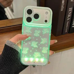 LED Angel  Phone Case, Compatible with iPhone 11/12/13/14/15/16/17 Pro/Pro Max/Plus, Stylish Protective Cover, Unique Design for Daily Use, Protective Casing