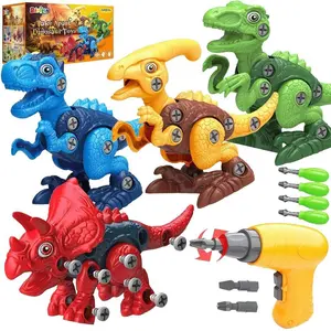DIY Assemble Dinosaur Toy Set, Promotes Intelligence & Logical Skills, Educational Building Blocks Gift for Kids Boys Age 6+