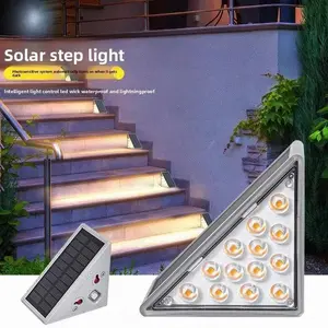 2-4 Pack Solar Step Lights, Warm White Solar Stair Lights, IP67 Waterproof Outdoor Lights, Auto On/Off, Pathway Lights, Solar Led Lights, Perfect for Steps, Stairs, Yard, Patio, Front Door, Walkway and Deck Decor