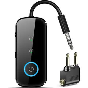 Pro  5.4 Transmitter Receiver,Airplane Audio Adapter, Transmitter for TV/Travel Flight,Airline,Gym.Compatible with 2 AirPods/Headphones, Receiver for / Stereo