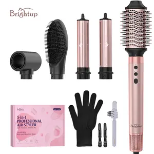Brightup 5-in-1 Automatic Hair Styler, Multifunctional Styling Tool for Curling, Blow-Drying & Volumizing, Hot & Cold Air with Multiple Settings, Holiday Gift MothersDayGift