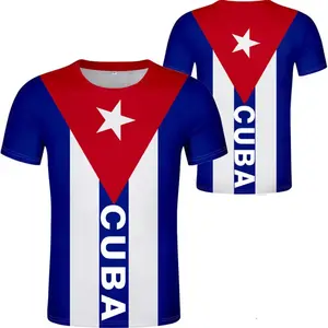 3D Printed Cuba Flag T-Shirt Men Quick Dry Short Sleeves National Emblem Graphic T Shirts Casual Summer Tops Tees Clothing