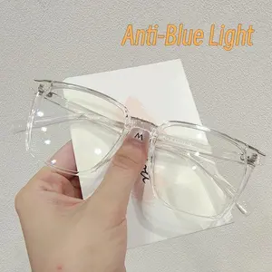 Minus Diopter Eyeglasses for Men Women Prescription Near Sight Computer Eyeglasses Oversized Female Finished Myopia Glasses