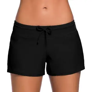 Women's Swim Boardshorts Tankini Boyshorts Beach Bottom Swimsuit Built in Briefs