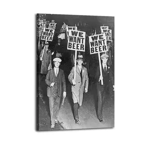 Vintage Prohibition Beer Poster| Bedroom Art | Bathroom Art | Trendy Wall Art | Funky Wall Art