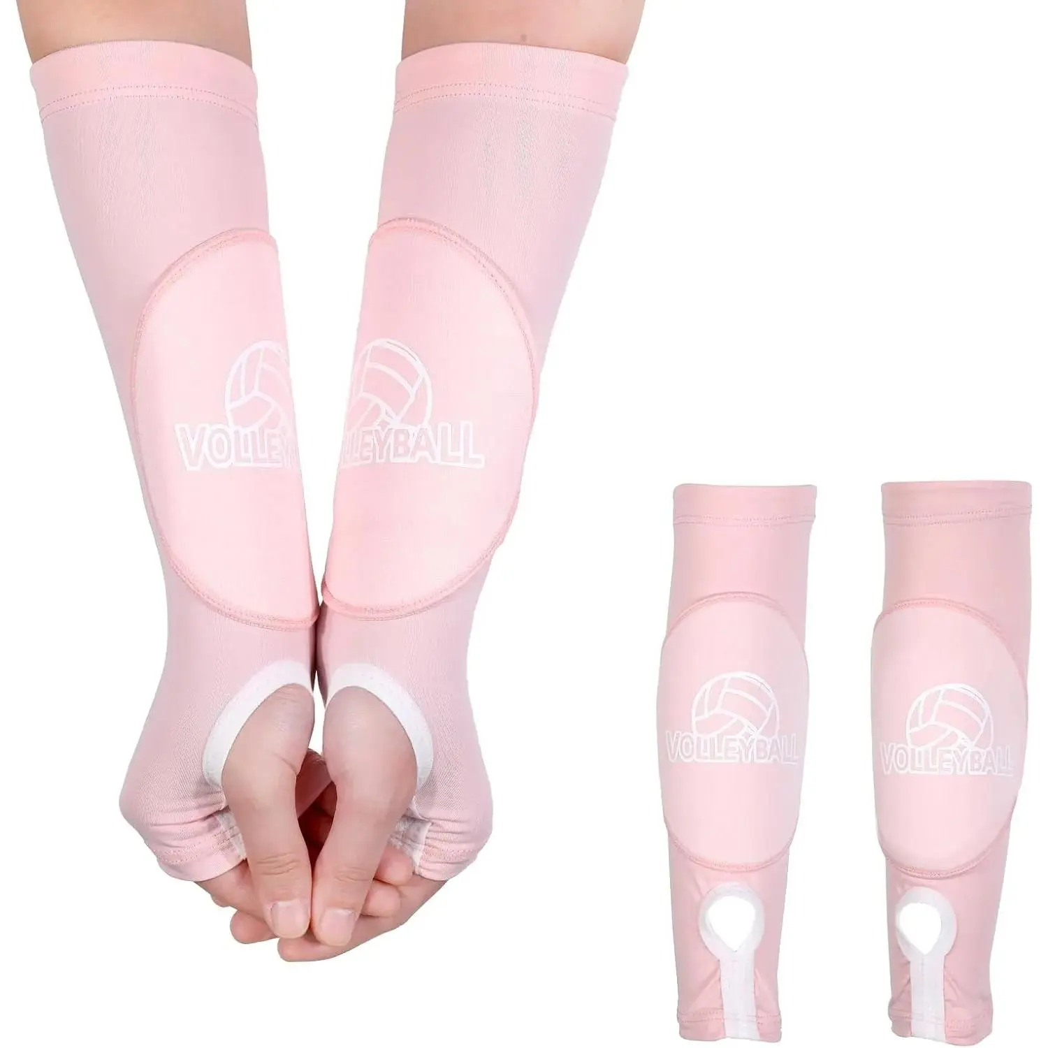 Volleyball Arm Pads Arm Sleeves Volleyball with Protective Pads and Thumb Holes,Volleyball Wrist Guard Arm Cooling Cover