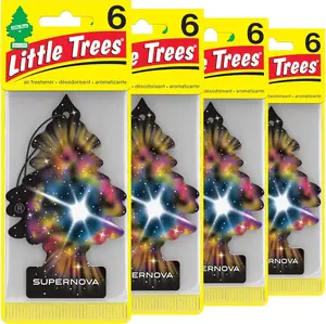 LITTLE TREES Air Fresheners Car Air Freshener. Hanging Tree Provides Long Lasting Scent for Auto or Home. Supernova, 24 Air Fresheners Little Trees