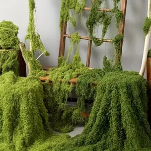 Outdoor simulated green plants 148g coverage area [about 19.68 inches/43.30 inches] Large artificial moss pad - for indoor/outdoor decoration, DIY, glass containers, flower pots and landscaping, tabletop potted landscaping, easy to install and maintain