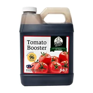 Farmer's Secret Tomato Booster Fertilizer - Super Concentrated - 3:8:7 Ratio Fortified with Humic Acid, Iron and Calcium - Grow More Tomatoes