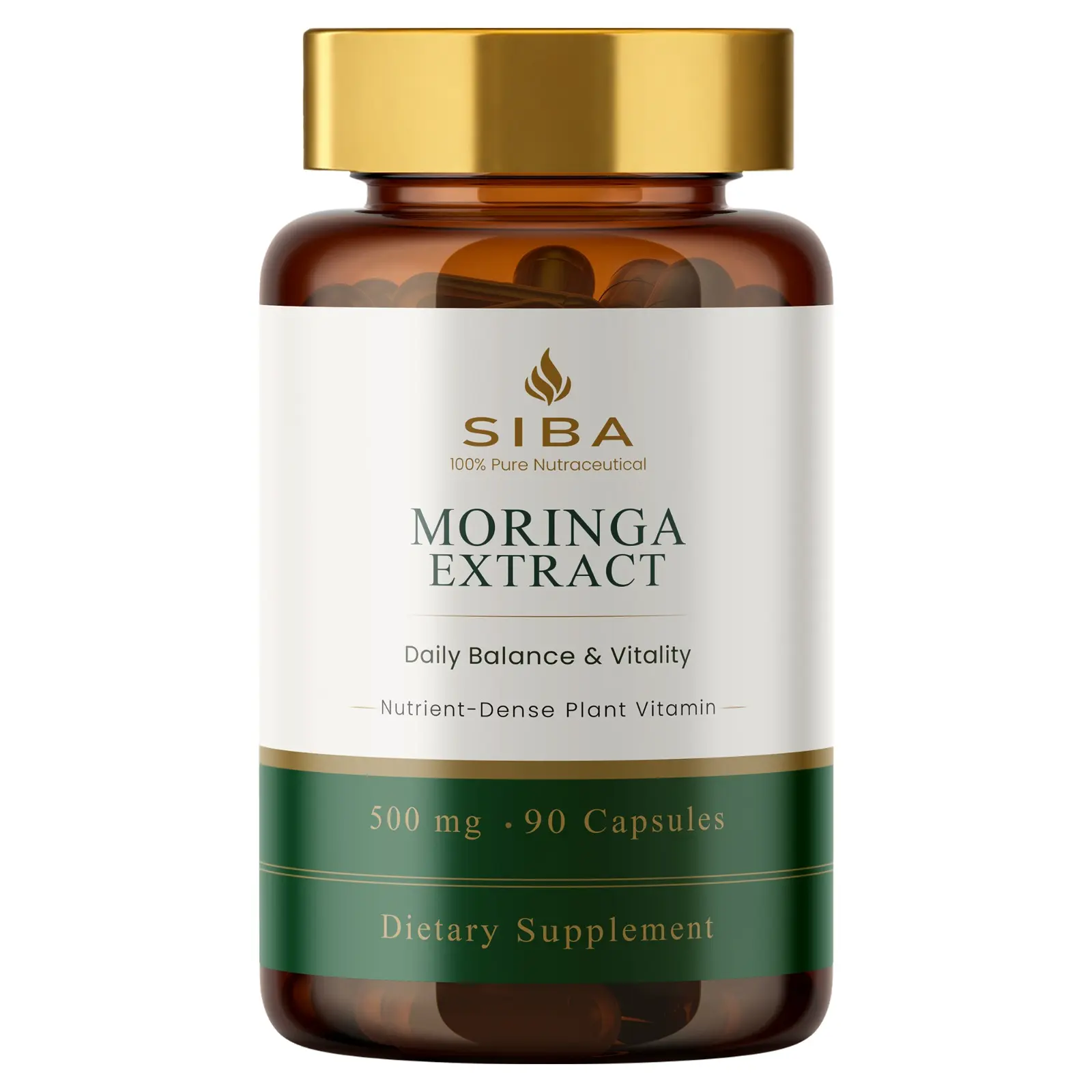 Siba Organic Moringa Leaf Extract | 90 Capsules 10000mg Ultra Pure High Absorption Support Nervous System Dietary Supplement