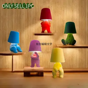 Touch Control Desk Lamp, USB Rechargeable 3-Level Adjustable, Creative Thinker Night Light for Bedroom Living Room Office Decor, Nightlight For Bedroom