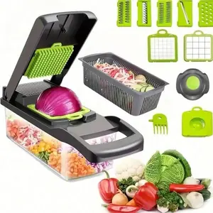 Multifunctional Vegetable Cutter Set, Manual Food Grinder, Potato Shredder & Onion Chopper, Space-saving Kitchen Tools for Easy Meal Prep, Utensils, Vegetable Cutting Slicer