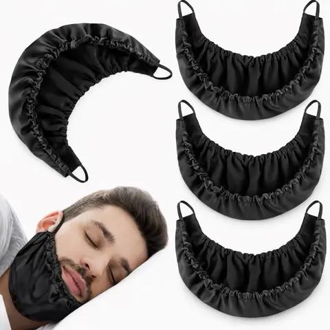 Beard Bonnet For Beard Oil and Moisture Retention and Healthy Beard - Premium Quality Silky Soft Bandana