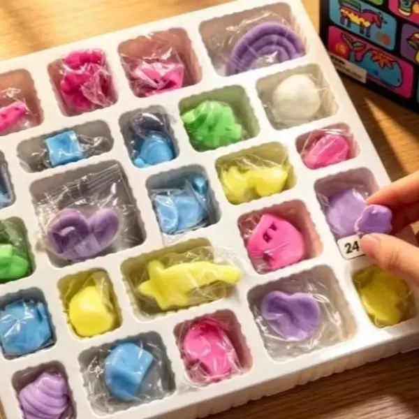 Squishy advent calendar, authentic stress relief toy