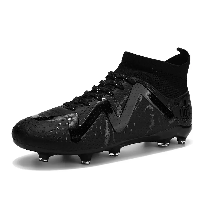 Men's Football Cleats with AG/FG Studding, Breathable Synthetic PU Long Stud Performance Boot for All-Seasons Athletic Training, Soccer
