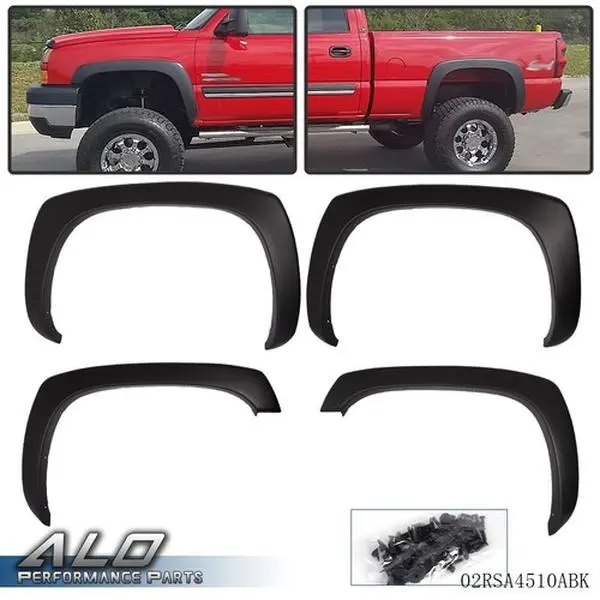Fit For 1999-2006 Chevy Silverado GMC Sierra Factory Style Fender Flares 4Pcs