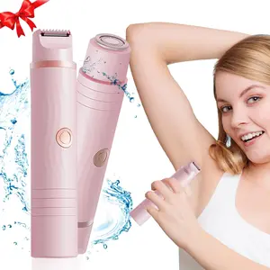 Rechargeable 2-In-1 Electric Hair Removal Trimmer for Body and Face, Dual-Head Shaver for Girls, Perfect Summer Gift for Women