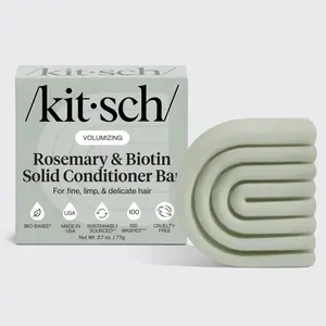 Kitsch Rosemary & Biotin Conditioner Bar – Organic, Vegan, Volumizing, Hydrating, Plastic-Free, Paraben & Sulfate-Free, for Curly & Straight Hair, 2.7 oz