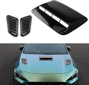 Air Flow Intake Cover Universal 3pcs Car intake hood vent engine hood decorative cover engine cover decorative ABS fake air vent modification intake,Car Air Flow Intake Hood Scoop Vent Bonnet Cover, Universal Car Exterior Accessories, Car Truck Decal