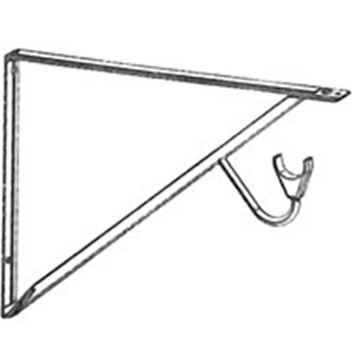 212 MAIN Knape & Vogt Mfg RP-0495-WT Heavy-Duty White Shelf & Rod Bracket, 500lb Capacity Closet Storage Rack