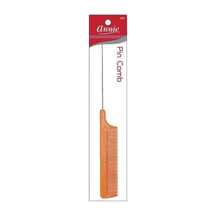 Fine Tooth Pin Tail Comb for Sectioning and Smooth Hair - Durable Metal Tail Hair Care Tool for Sleek Updos, Braiding, and Updo Prep, Bone Color, Crocheting, Coloring, Smooths Hair