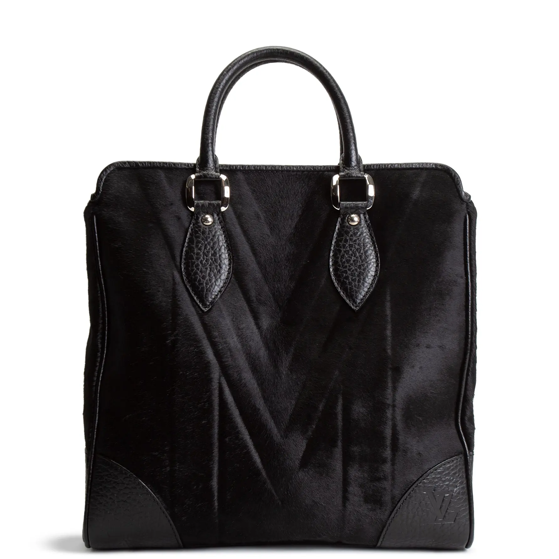 Pre-owned Louis Vuitton Spawn Fur w/ Naxos Leather Piping & Trim Tote Bags Cabas Whistler
