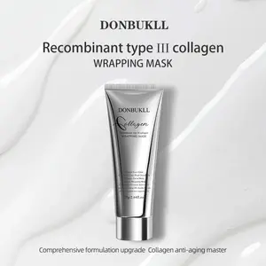DONBUKLL Collagen Wrapping Mask, Peel-Off Overnight Facial Mask for Glowing Skin, Hydrating & Pore Minimizing Face Mask with Niacinamide & Hyaluronic Acid (75g/2.64fl.oz) Moisturizer Hydrate Moisture Moisturizing