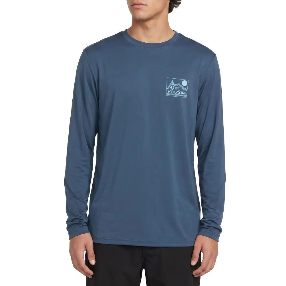 VOLCOM Men's Modern Fit Long Sleeve Graphic Rashguard - Quick-Dry, UV-Protective Sun Shirt for Outdoor Hiking, Outdoor Wear