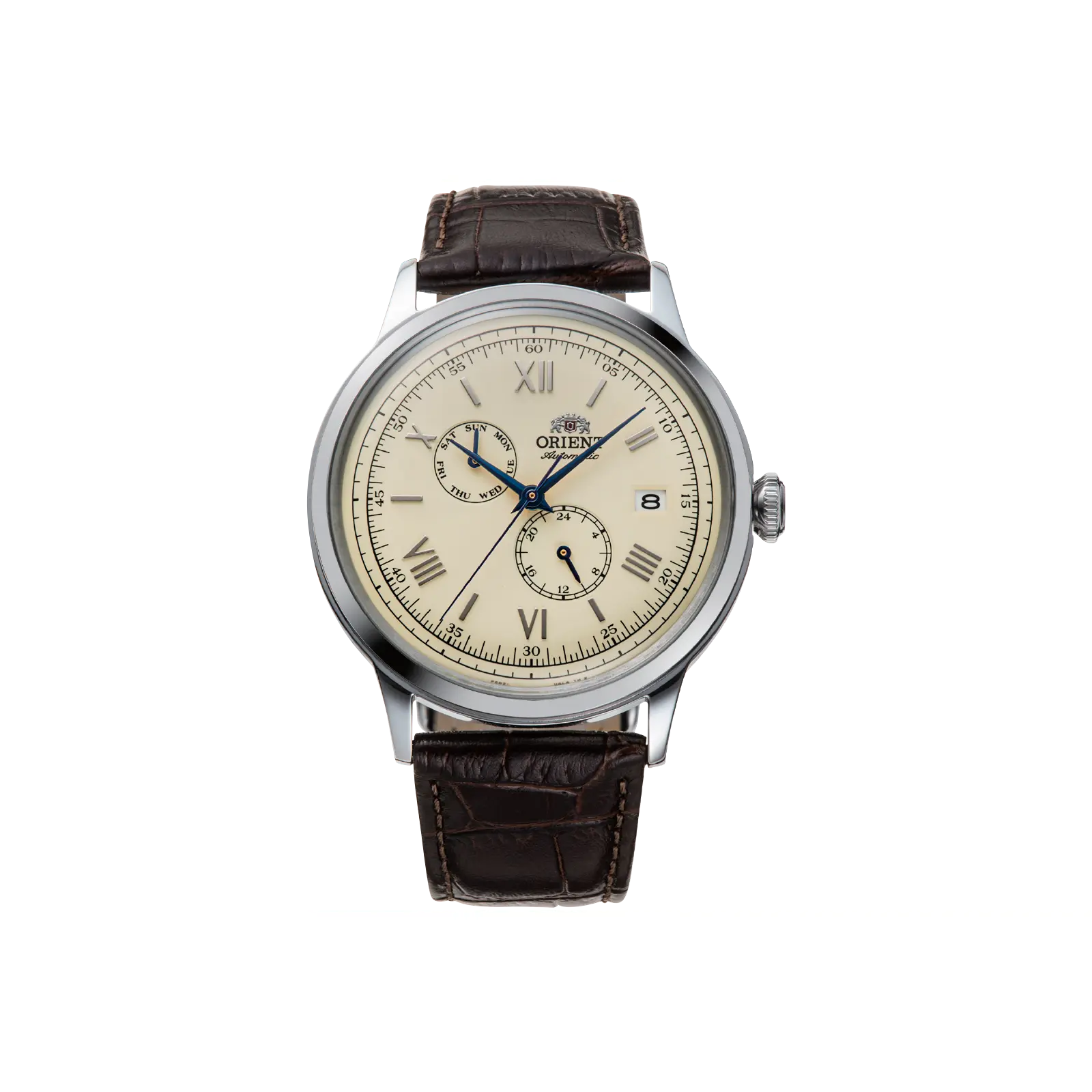Orient Bambino Version 8 40.5mm Automatic Dress Watch - Analog Mechanical, Business Automatic, Mechanical Style, Stainless Steel Wristwatch (Model RA-AK0702Y30B), Analog Mechanical Watches