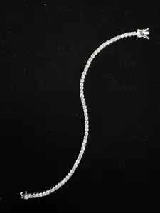 AXNT SOLID 925 STERLING SILVER MOISSANITE TENNIS BRACELET- PERFECT FOR EVERYDAY WEAR