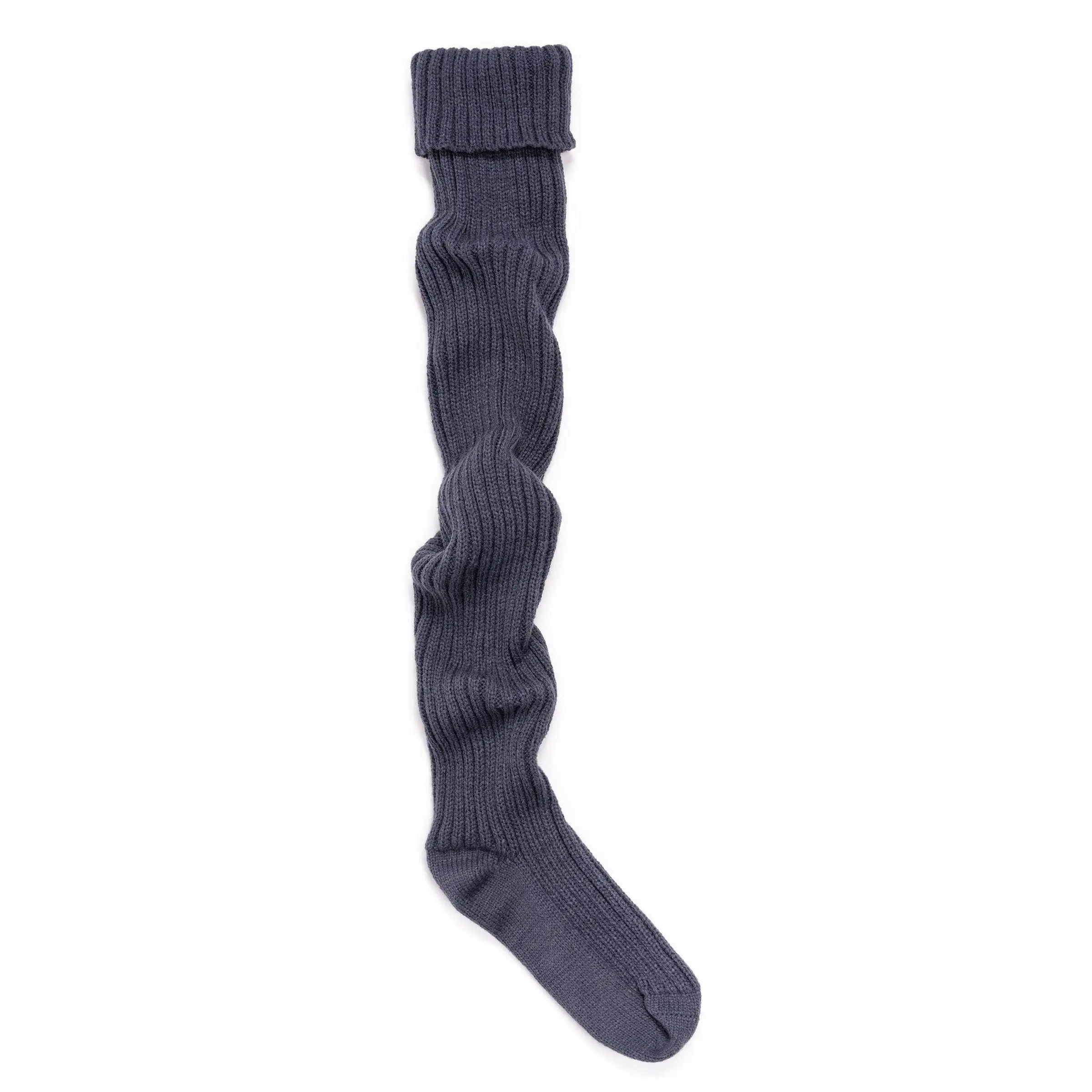 Women's Chunky Ribbed Acrylic Thigh High Over-the-Knee Socks - 1 Size Fits Most, Warm, Basic Over-the-Calf Socks, Ideal for Pairing with Sweaters, Thigh High Socks