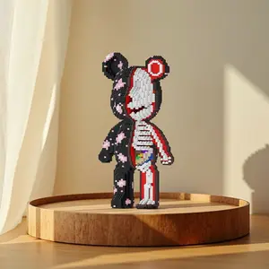 6022 Piece Skeleton Bear Set, Educational Toy Gift for Boys, Stem Building Blocks, Christmas Halloween Thanksgiving Birthday Party Decorations, Home Party Crafts DIY Ideas, Dining Table Centerpiece