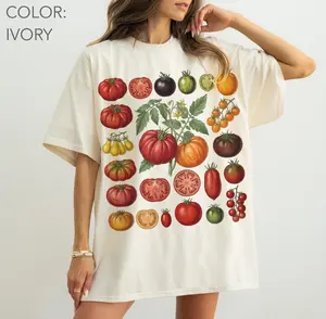 Vintage Tomato Shirt Comfort Colors, 90s Botanical Vegetable Shirt, Heirloom Tomatoes Shirt, Cottagecore Garden Shirt, Farmers Market Shirt