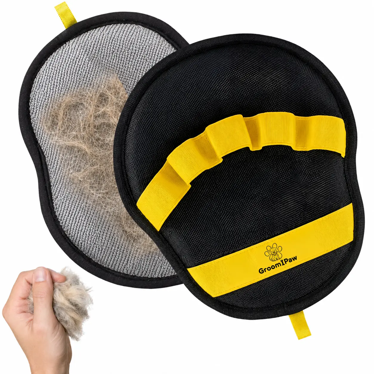 GroomiPaw Pet Hair Remover Glove – Reusable Fur Remover for Couch, Car & Clothes (Dogs & Cats)