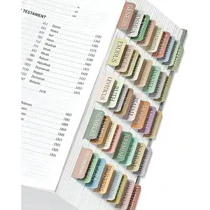 Laminated Large Print Neutral Bible Study Tabs - Boho Theme, Easy Navigation, Compatible with Adult Prayer Journals and Scripture Reference